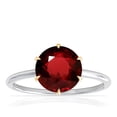 thumbnail image 1 of GemsNY July Birthstone - Petite Two Tone Round Ruby Solitaire Ring (Grade - AAA | 1.55cts.), 1 of 4