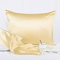 thumbnail image 3 of PiccoCasa 25 Momme Silk Pillowcase with Zipper Closure, Queen Yellow, 3 of 7