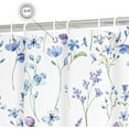thumbnail image 5 of Small Stall Shower Curtain 36 x 72, Narrow Half Watercolor Floral Fabric Shower Curtain for Bathroom, Blue Butterfly Flower Waterproof Shower Curtain Set, 5 of 6