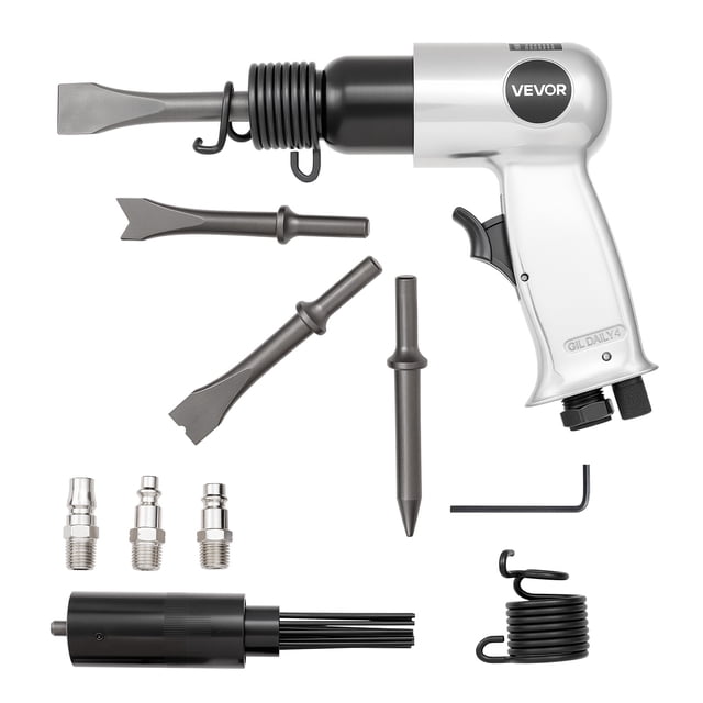 VEVOR Air Hammer 4500BPM Pneumatic Hammer with Air Needle Scaler & 4 Chisels