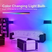 Smart Light WiFi Bulb, Multi Color Changing Led Bulbs That Work with Alexa and Google Home 2.4Ghz(2 Pack)