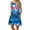 Dark Blue, variant on SDJMa Women's Short Sleeve Pleated Loose Swing Casual Dress Fashion Women Sleeveless Rounk Neck Summer Comfy Printing Pockets Casual Loose Tank Dress