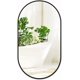thumbnail image 1 of Espejo de baño ovalado negro para lavabo – Espejo de cambiador ovalado de 20 x 36 pulgadas con marco de metal mate para recámara, sala de estar, cambiador, pasillo, decoración de entrada,, 1 of 12