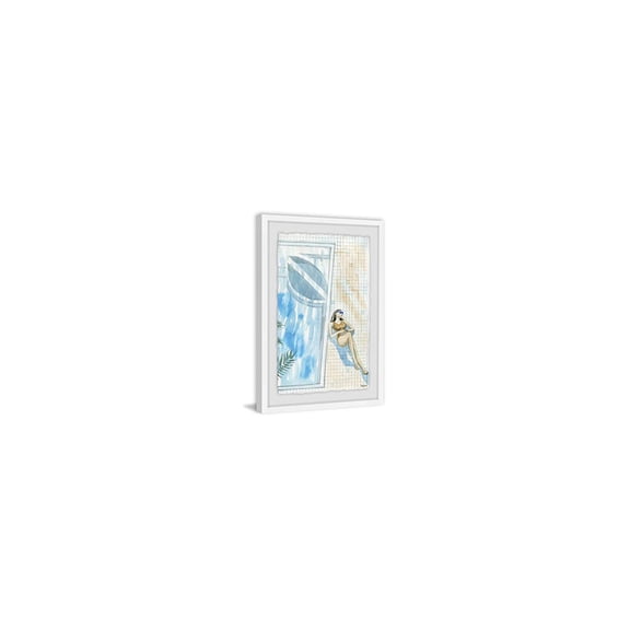 Sun Bathing Framed Painting Print