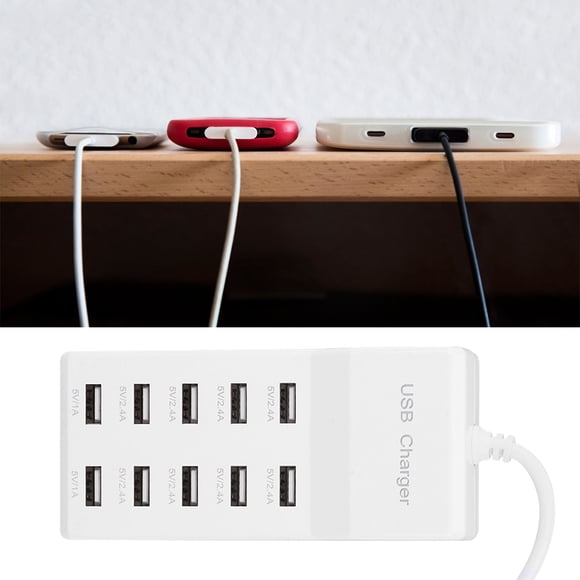 USB Splitter White USB Charger, USB Adapter, For PC Home Travel Mobile Phone Digital Camera Office EU Plug