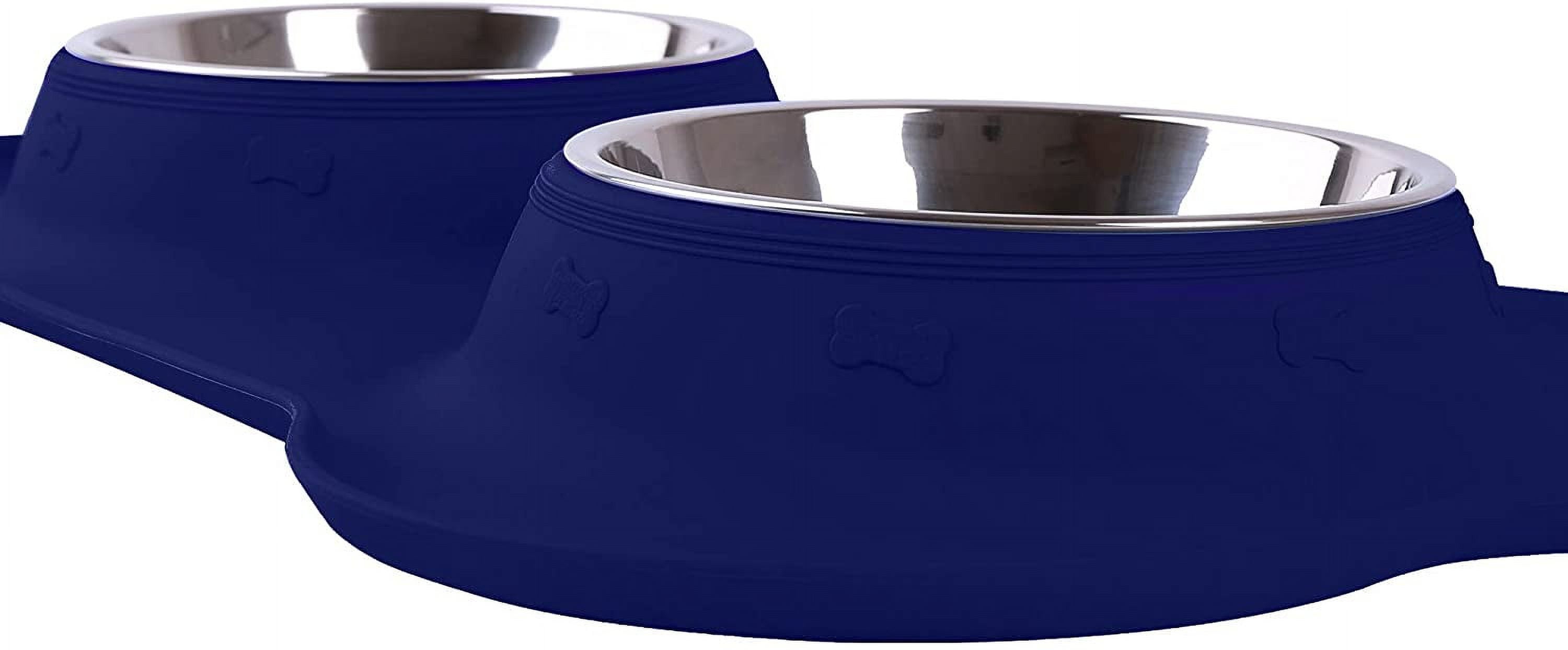 Fithome Dog Water Bowls & Dog Food Bowls Set, Mess Proof Pet Feeder with 2  Stainless Steel Bowls, No Spill Water Bowl for Dogs and Cats, Spill Proof