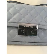New Michael Kors Sloan Blue Leather Messenger Handbag Blue