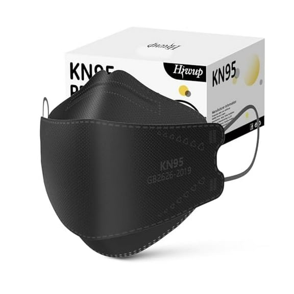 KN95 Face Masks 100 Pack, Breathable Comfortable and Disposable KN95 Mask, Black