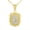 Two-Tone Yellow, variant on 10k Two-Tone Rose Gold Saint Michael Protect Us Shield Pendant / Necklace (PENDANT ONLY)