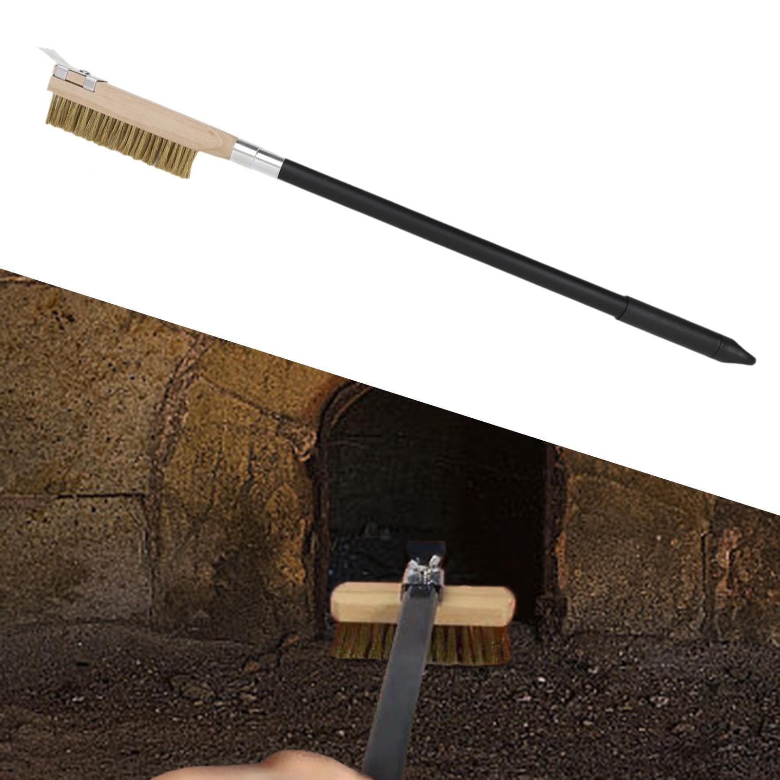 YWMJZEU Pizza Oven Brush with Scrape Grilling Accessories Effective Cleaning Grill Brush