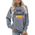 thumbnail image 4 of Tittly First Day Of School Teacher Shirts for Women, Sweatshirts for Men, Happy To See Your Face Sweatshirt, Womens Pullover Sweatshirts, Women Back To School Sweatshirt Gray S, 4 of 7