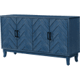 thumbnail image 5 of Buffet Sideboard Cabinet, Wooden Accent Storage with 4 Doors, Thickened Sideboard Storage Cabinet for Entryway Living Room, Antique Navy Blue, 5 of 8