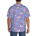 thumbnail image 3 of Pofeuu Butterflies And Flowers Print Mens Casual Short Sleeve Shirts Beach Summer Spread Collar Pocket Tops Men's Casual Short-sleeved Shirt-Large, 3 of 5