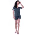 thumbnail image 2 of Moomaya Womens Plain Nightwear Set w/ Shorts Cotton Sleepwear 2 Pcs Nightdresses, 2 of 8