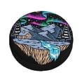 thumbnail image 5 of ZNDUO Night Full Stars Aurora Pattern Spare Tire Cover, Universal Spare Tire Wheel Covers 14 inch, 5 of 8