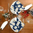 thumbnail image 4 of GZHJMY Floral Daisy Pattern Napkins Reusable Washable Cloth Napkins Set of 4, Soft Comfortable Dinner Napkins for Family Weddings Holiday Party 20 X 20 Inch Washcloths, 4 of 7