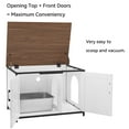 thumbnail image 4 of Unipaws Extra Large Cat Litter Box Enclosure Furniture with Top Opening, XL Washroom Bench for Cats with Removable Divider, 4 of 7