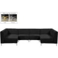 thumbnail image 2 of Meridian Furniture Alina Black Velvet Modular Sectional, 2 of 11