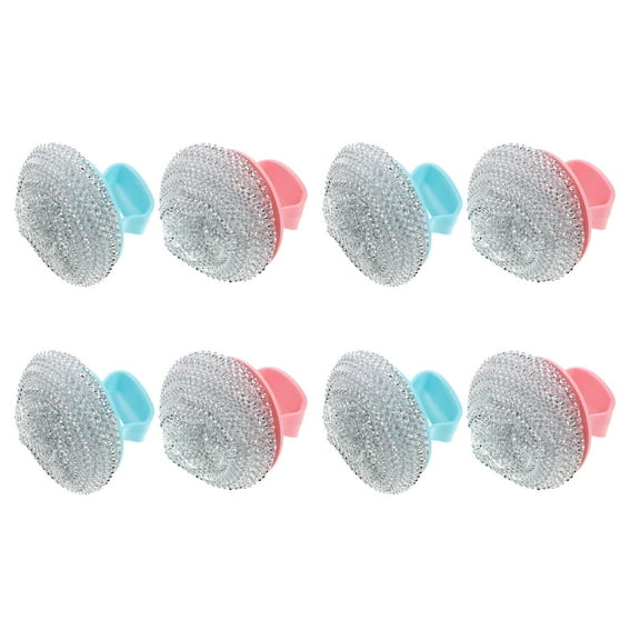 WHAMVOX 8Pcs Home Users Wire Scrubber for Dishes Assorted Color 3.5x3.5x2in