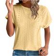 thumbnail image 1 of Hauts à Manches Courtes pour Femmes Mode Printemps/été Décontractée Ample Col Rond Manches Courtes Haut pour Femmes Aguichant Hauts d'Été pour Femmes Hauts à Manches Courtes T-Shirts pour Femmes Mode, 1 of 9