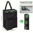 thumbnail image 6 of Car Trash Can, 3.5 Gallons Car Garbage Can, Foldable Car Trash Bag Hanging with Storage Pockets, High Quality Car Trash Bin, Leakproof Car Organizers and Storage Accessories for Auto Outdoor Camping, 6 of 7