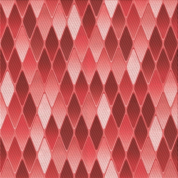 Ahgly Company Indoor Square Patterned Ferrari Red Area Rugs, 8' Square