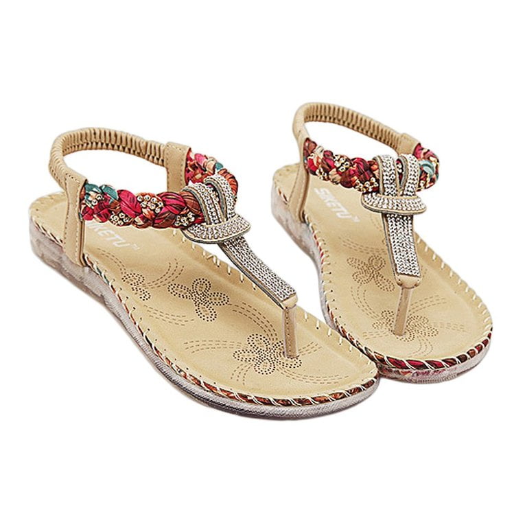 SIKETU Ethnic Style Bohemian Rhinestone Sandals Women Shoes For - Main Image