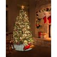 thumbnail image 5 of Boho Sage Green Stripes Christmas Tree Skirt 48 Inches Large Christmas Skirt Tree, Modern Bohemian Art Texture Tree Skirt Christmas Decorations for Fireplace Party Holidays Indoor Outdoor, 5 of 7