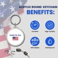 thumbnail image 3 of Round Acrylic Keychain - State Flag Washington - USA | Lightweight Travel Keepsake, Collectible Souvenir, Everyday Key Accessory, 3 of 9