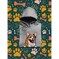 thumbnail image 7 of Color Corgi Peeking Hoodie Men -Image by Shutterstock, Male XX-Large, 7 of 7