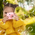thumbnail image 3 of Burbujas para niños – Máquina de burbujas para niños pequeños, niñas, niños, regalos de fiesta en interiores y exteriores – Cámara automática de burbujas con luces y música (cámara de burbujas de cerdo) ER Rojo Verde, 3 of 5