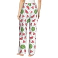 thumbnail image 3 of Uemuo Hand Drawn Watermelon Pattern Women's Wide Leg Palazzo Lounge Pants with Pockets Light Weight Loose Comfy Casual Pajama Pants-Small, 3 of 9
