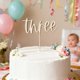 thumbnail image 1 of Topper de madera para pastel REMAX Decoración de 3er cumpleaños, 1 of 6