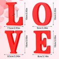 thumbnail image 3 of Panneau en Bois d'Amour Décoration de Table Rouge Autoportant Centre de Table Lettre d'Amour pour la Saint-Valentin Décoration de Table Maison (Rouge), 3 of 9