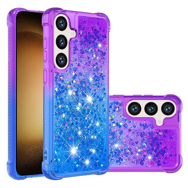 Funda para Samsung Galaxy S24 Plus 5G Transparente con Brillos Carcasa Protectora Antigolpes con Glitter Brillante
