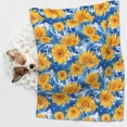 thumbnail image 6 of Yiaed Ocean Wave Sunflower Print Dog Blankets-Cat Blanket Washable for Couch Protection,Puppy Blanket, Soft Plush Reversible Throw Furniture Protector-Medium, 6 of 8