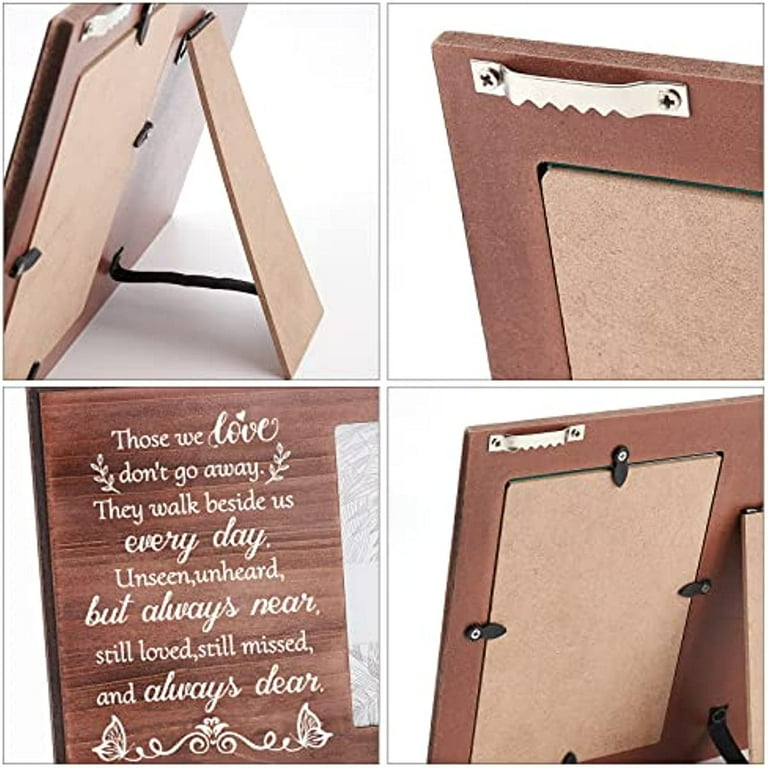 Those We Love Don't Go Away Picture Frame 4x6 Inch Memory Picture Frame Sympathy Gifts Frames Bereavement Gifts Frame Condolence Gift Frame Wood Photo Frame Loss Lo