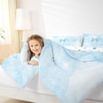 thumbnail image 3 of Manfei Chic Bownot Twin Comforter Sets,Blue Alphabet Print D Bedding Set,Polkadot Reversible,2-Piece,1 Comforter and 1 Pillowcase, 3 of 7