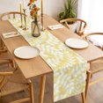 thumbnail image 4 of Pale Yellow Leaves Table Runner Farmhouse Botanical Branch Vintage Boho Tablerunners 13 x 60 Inch, Table Decorations Tabletop Scarf for Summer Gathering Holiday Farmhouse Kitchen Dining Decor, 4 of 8