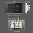 thumbnail image 5 of Melery US Wall Outlet - Double USB Type-C Tempered Glass Panel Light Switch Suitable for Home & Office, 5 of 7