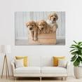 thumbnail image 4 of Cream Labrador Puppies Inside Box Poster Decorative Painting Canvas Wall Art Living Room Posters Bedroom Painting,Unframe-style,16x24inch(40x60cm), 4 of 8