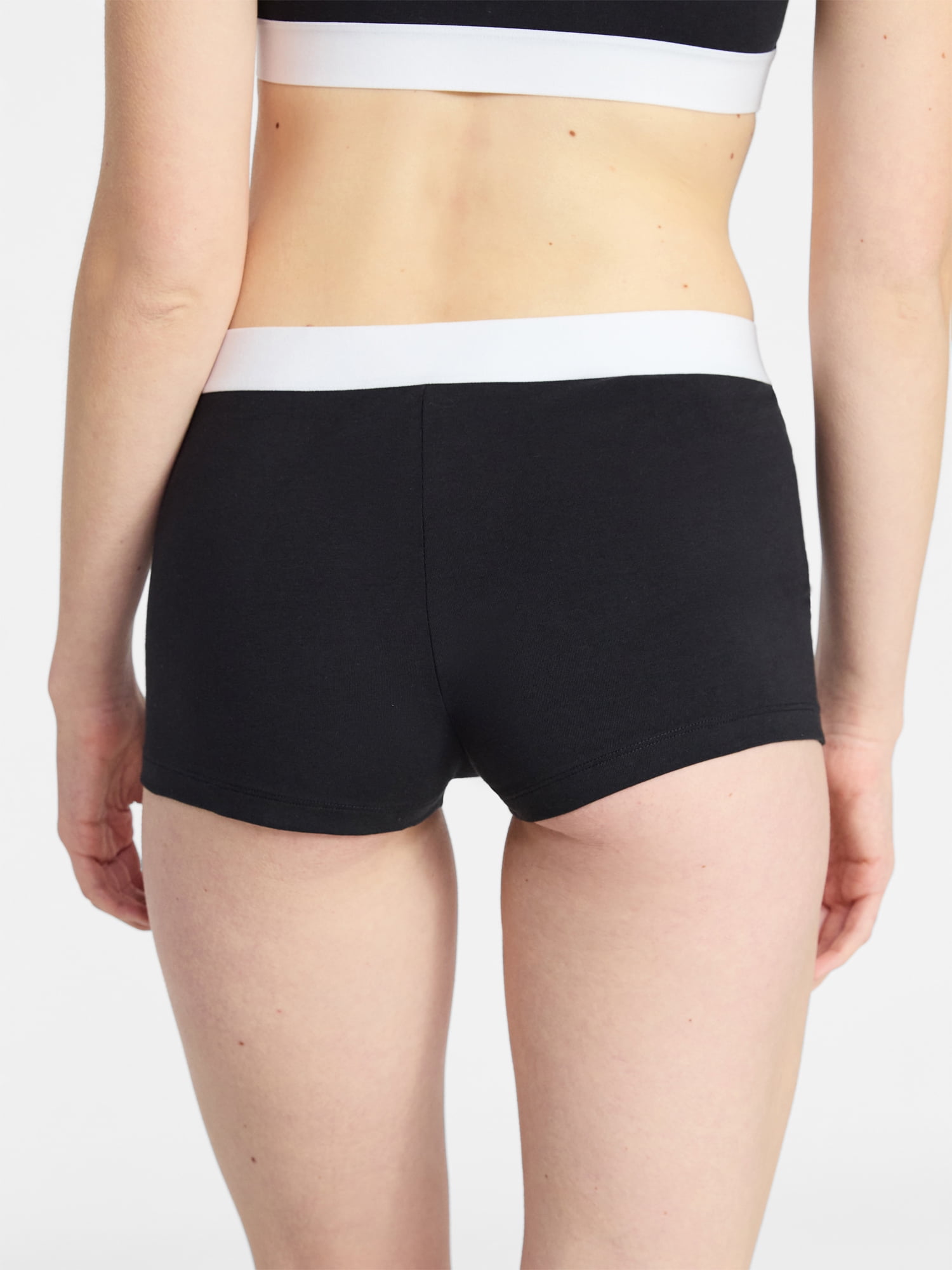 No Boundaries Women's Cotton Jersey Boyshort Panties, Sizes XS-XXXL