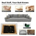thumbnail image 6 of 102.4" Modular Sectional Sofa, U Shaped Couch with Soft Pillows and 3 Ottomans, No Assembly Required, Upholstered Sofa Cloud Couch for Living Room, Apartment, Office, Grey, 6 of 8