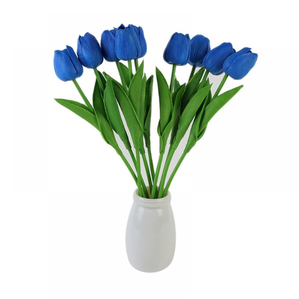 10pcs Artificial Tulip Flowers Fake Flower Bouquet for Wedding Party Home Decor 