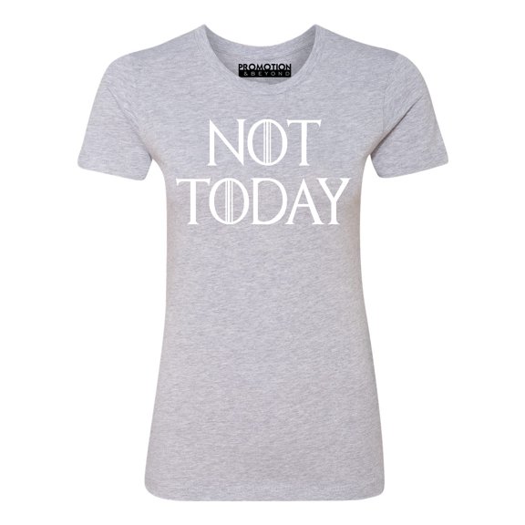 P&B Not Today God of Death Funny Novelty T-shirt Women's T-shirt, 2XL, H. Grey