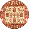 thumbnail image 1 of Ahgly Company Indoor Round Abstract Orange Modern Area Rugs, 6' Round, 1 of 4
