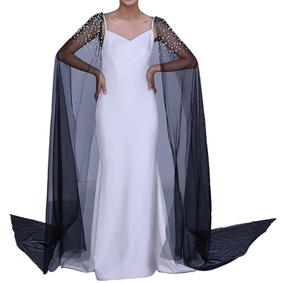 Ywmsfl Tulle Arm Sleeves for Long Trailing Shoulder Veil Arm Shawl Sleeves Veil Arm Cover Oversleeve for Wedding Dresses