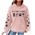 thumbnail image 2 of Sweats à Capuche pour Femmes à Manches Longues à Col Rond Décollent Sweat-Shirt à Capuche Unique Tops Pull-Over Blouse, 2 of 3