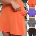 thumbnail image 1 of Happy date Women Tennis Skirts Inner Shorts Elastic Sports Golf Skorts with Pockets, 1 of 7