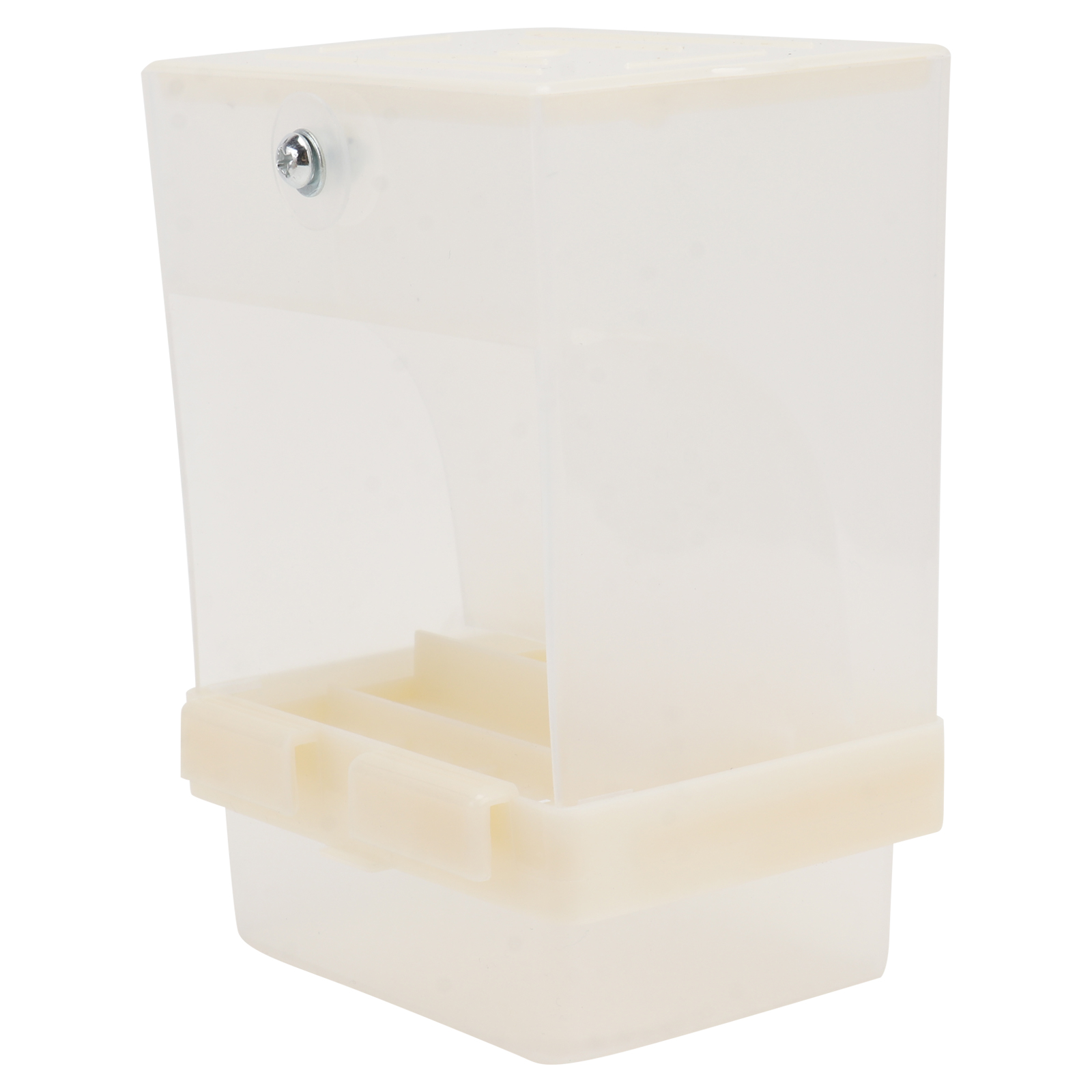 Rosarivae 1pc Antisplash Bird Food Dispenser Pet Bird Food Feeder Bird Food Container
